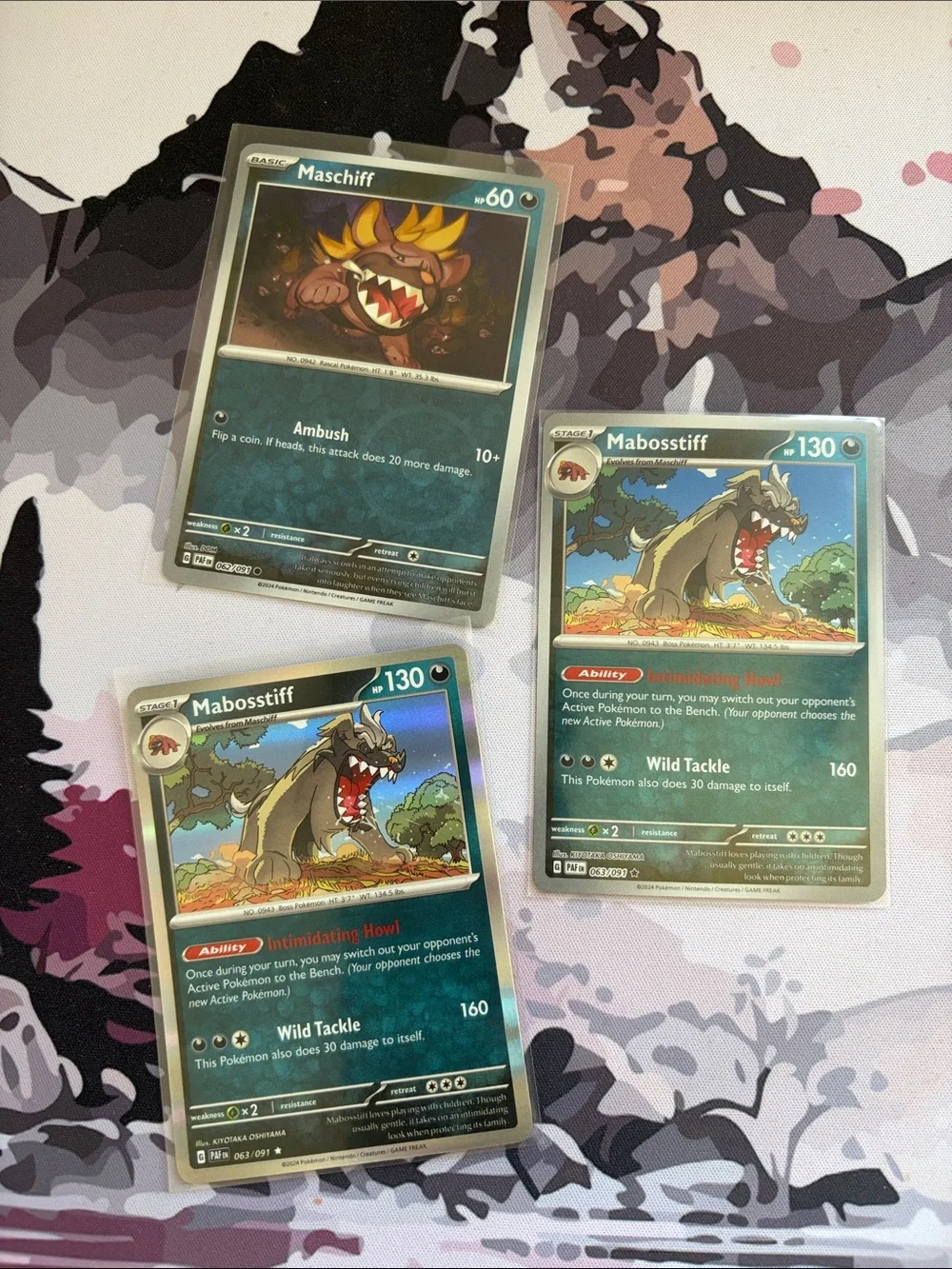 Maschiff & Mabosstiff Pokémon Evolution Reverse Holo Card Lot 🐕 | 3 Cards ✨5/$2